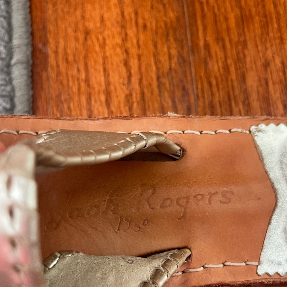 Jack Rogers Women's Tan Leather Sandals - Picture 2 of 10